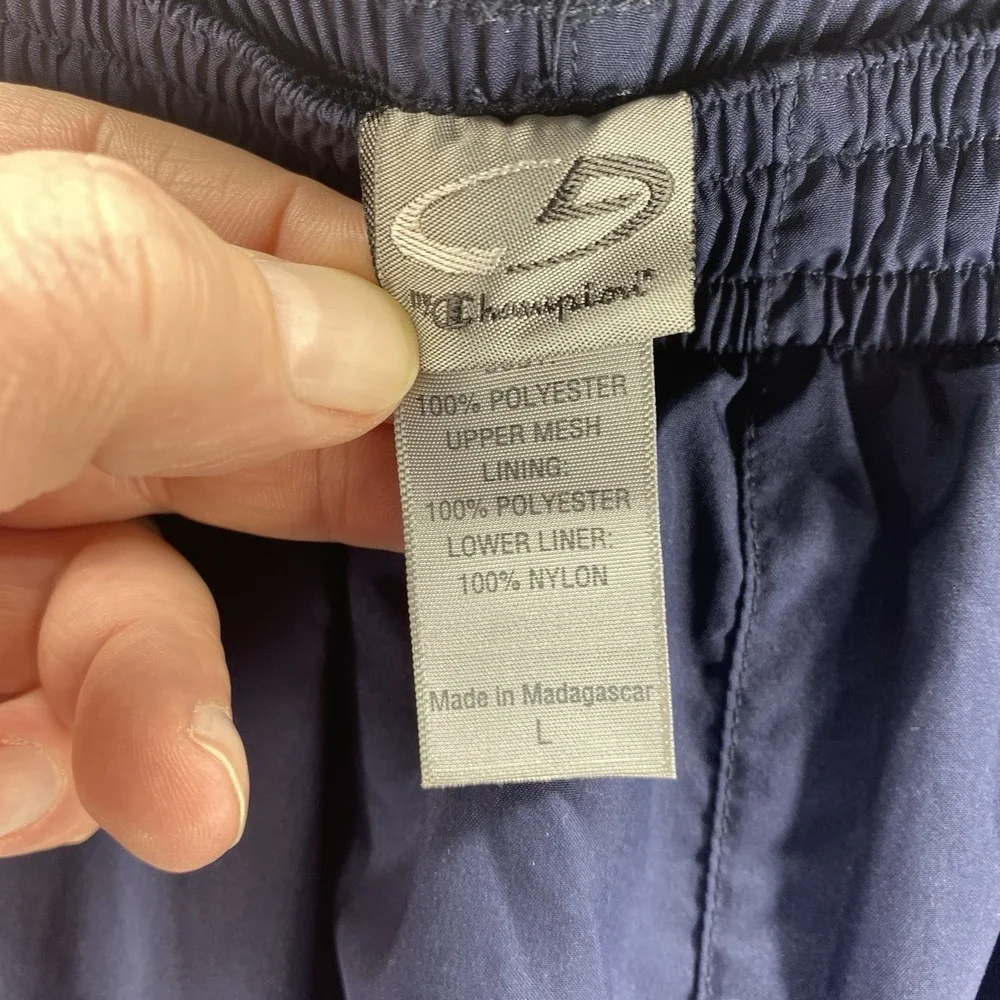Champion Sweatpants Mens Large Blue Activewear‎ Outdoor Drawstring Stretch